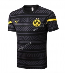 2022-2023 Borussia Dortmund Pad Printing Black Short-sleeved Thailand Soccer Tracksuit Top-815