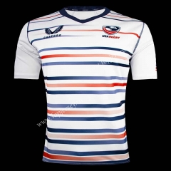 2022-2023 USA Home White Thailand Rugby Shirt