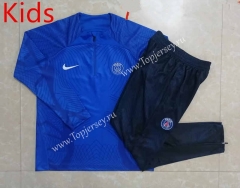 2022-2023 (02)Paris SG Camouflage Blue Kids/Youth Soccer Tracksuit-815