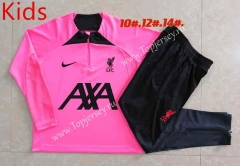 2022-2023 Liverpool Pink Kids/Youth Soccer Tracksuit Uniform-815