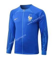 2022-2023 France Camouflage Blue Thailand Soccer Jacket -815
