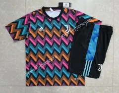2022-2023 Juventus Colorful Short-sleeved Thailand Soccer Tracksuit-815