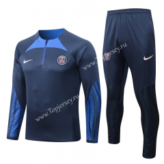 2022-2023 Paris SG Royal Blue  Thailand Soccer Tracksuit -815