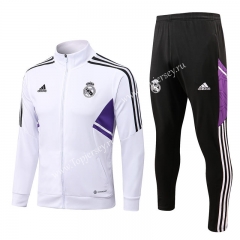 2022-2023 Real Madrid White Thailand Soccer Jacket Uniform-815