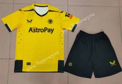 2022-2023 Wolverhampton Wanderers Home Yellow Soccer Uniform-718