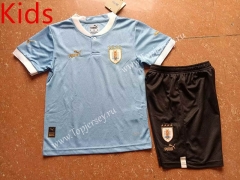 2022-2023 Uruguay Home Blue Kids/Youth Soccer Uniform-507