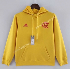 2022-2023 Flamengo Yellow Thailand Soccer Tracksuit Top With Hat