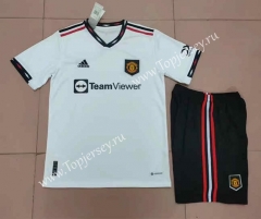 2022-2023 Manchester United Away White Soccer Uniform-718