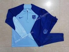 2022-2023 Atletico Madrid Light Blue Thailand Soccer Tracksuit-815