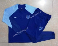2022-2023 Atletico Madrid Camouflage Blue Thailand Soccer Tracksuit-815