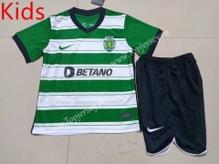 2022-2023 Sporting Clube de Portugal Home White and Green Kid/Youth Soccer Uniform-507