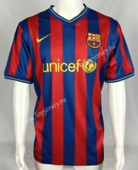 Retro Version 09-10 Barcelona Home Red&Blue Thailand Soccer Jersey AAA-503