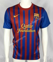 Retro Version 11-12 Barcelona Home Red&Blue Thailand Soccer Jersey AAA-503