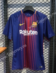 Retro Version 17-18 Barcelona Home Red&Blue Thailand Soccer Jersey AAA-2669