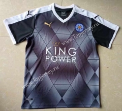 Retro Version 15-16 Leicester City Away Black Thailand Soccer Jersey AAA-817