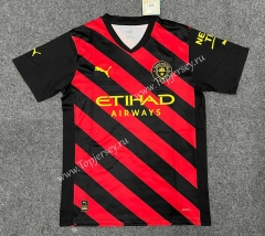 2022-2023 Manchester City Away Red&Black Thailand Soccer Jersey AAA-GB