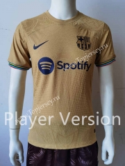 Player Version 2022-2023 Barcelona Away Gold Thailand Soccer Jersey AAA-807