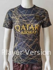 Player Version 2022-2023 PSG Black&Gold Thailand Training Soccer Jersey AAA-807