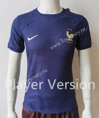 Player Version 2022-2023 France Blue Thailand Soccer Jersey AAA-807