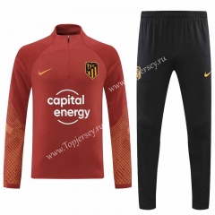 2022-2023 Atletico Madrid Maroon Thailand Soccer Tracksuit-CS