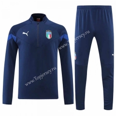 2022-2023 Italy Royal Blue Thailand Soccer Tracksuit-CS