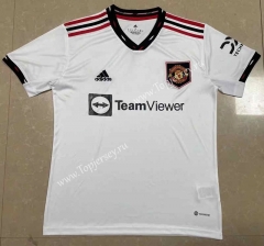 ( Correct Version) 2022-2023 Manchester United Away White Thailand Soccer Jersey AAA-809