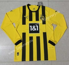 2022-2023 Borussia Dortmund Home Yellow LS Thailand Soccer Jersey AAA-818