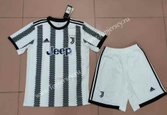 2022-2023 Juventus Home Black&White Soccer Uniform-718
