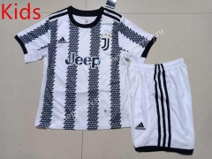 2022-2023 Juventus Home Black&White Kids/Youth Soccer Uniform-507