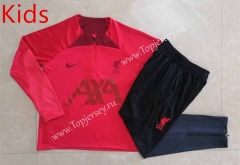 2022-2023 Liverpool Red Kids/Youth Soccer Tracksuit Uniform-815