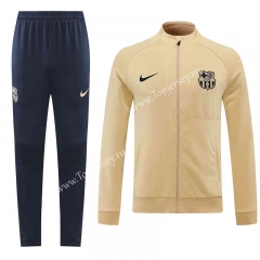 2022-2023 Barcelona Khaki Thailand Soccer Jacket Uniform-LH