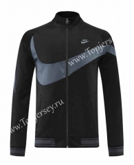 Nike Black&Gray Thailand Soccer Jacket-LH