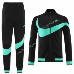 Nike Black&Laker Blue Thailand Soccer Jacket Uniform-LH