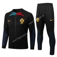 2022-2023 Portugal Black Thailand Soccer Jacket Unifrom-815