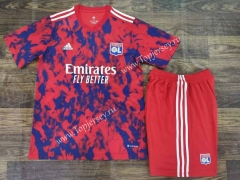 2022-2023 Olympique Lyonnais Away Red Soccer Uniform-709