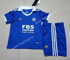 2022-2023 Leicester City Home Blue Kids/Youth Soccer Uniform-507