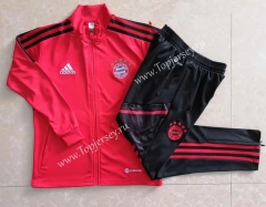 2022-2023 Bayern München Red Kids/Youth Soccer Jacket Uniform-815