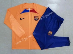 2022-2023 Barcelona Orange Kids/Youth Soccer Jacket Uniform -815