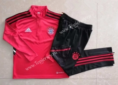 2022-2023 Bayern München Red Kids/Youth Soccer Tracksuit-815