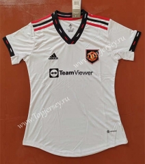 2022-2023 Manchester United Away White Women Thailand Soccer jersey AAA-708