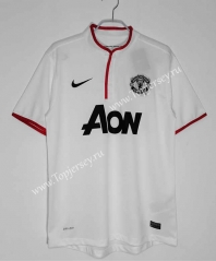 Retro Version 12-13 Manchester United Away White Thailand Soccer Jersey AAA-C1046