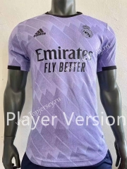 Player Version 2022-2023 Real Madrid Away Purple Thailand Soccer Jersey AAA-518