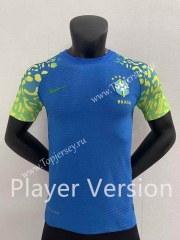 Player Version 2022-2023 Brazil Away Blue Thailand Soccer Jersey AAA-2016
