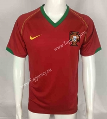 Retro Version 2006World Cup Portugal Home Red Thailand Soccer Jersey AAA-503