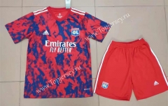 2022-2023 Olympique Lyonnais Away Red Soccer Uniform-718