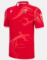 2022-2023 Wales Red Thailand Training Rugby Shirt