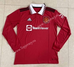 2022-2023 Manchester United Home Red LS Thailand Soccer jersey AAA-818