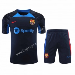 2022-2023 Barcelona Dark Blue Thailand Soccer Uniform-418