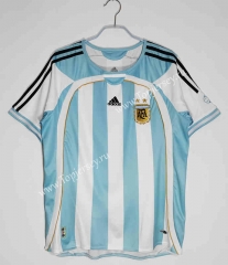 Retro Version 06-07 Argentina Home Blue and White Thailand Soccer Jersey AAA-C1046