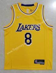 2022-2023 Hot-press Los Angeles Lakers Yellow #8 NBA Jersey-815